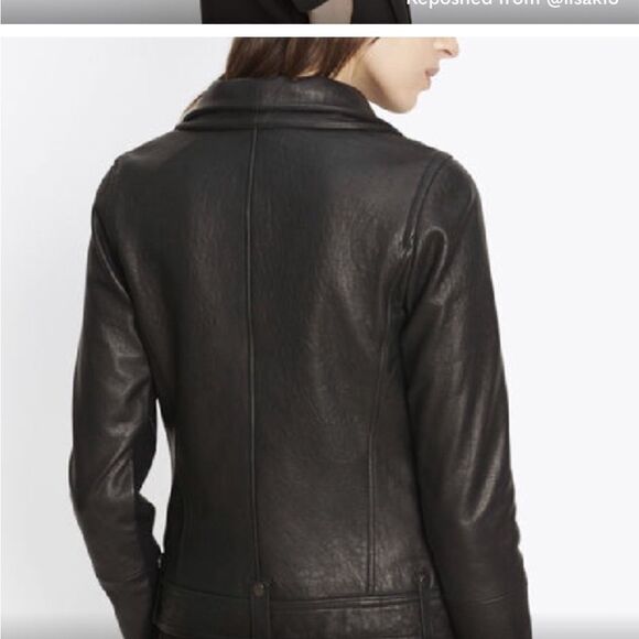 Vince | Textured Moto Leather Jacket - Picture 5 of 16